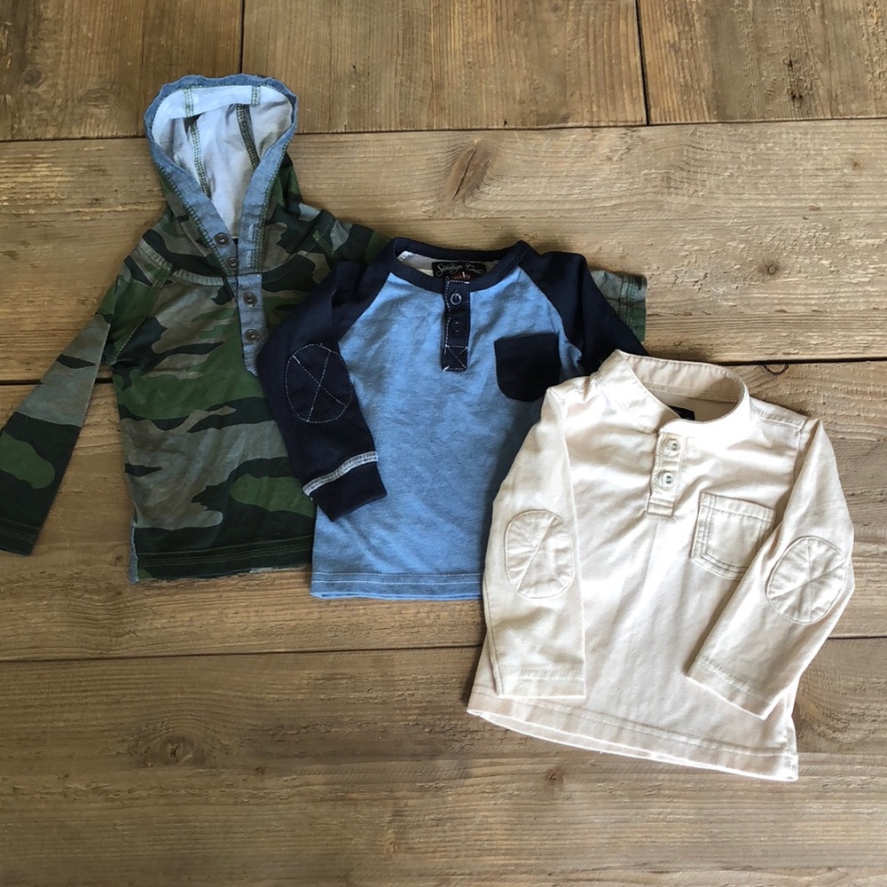 Boys long sleeve shirt bundle 6 months